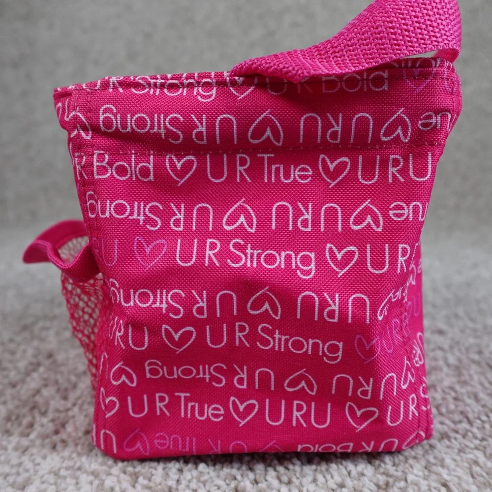 Thirty-One Littles Carry All Caddy U R U Pink Inspirational Mini Storage Tote